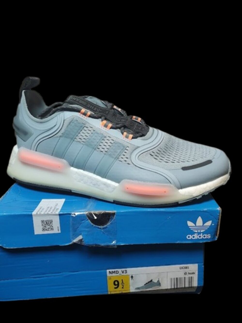 Adidas NMD V3 Magic Grey Beam Orange GX2085 Men Size 9.5 Brand New Damaged Box